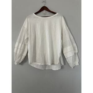 Umgee Balloon Sleeve Embroidered  Boho sz Small